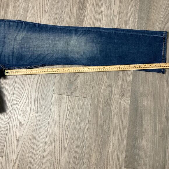 Vintage Y2K Western Style Wrangler Low Rise Bootcut Blue Jeans Size 11x32 - Picture 4 of 8